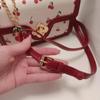 2024 Exquisite Small Bags Women New Fashion Versatile Messenger Bag Sweet Cherry Square Chains Crossbody Bags Wallet  Purse