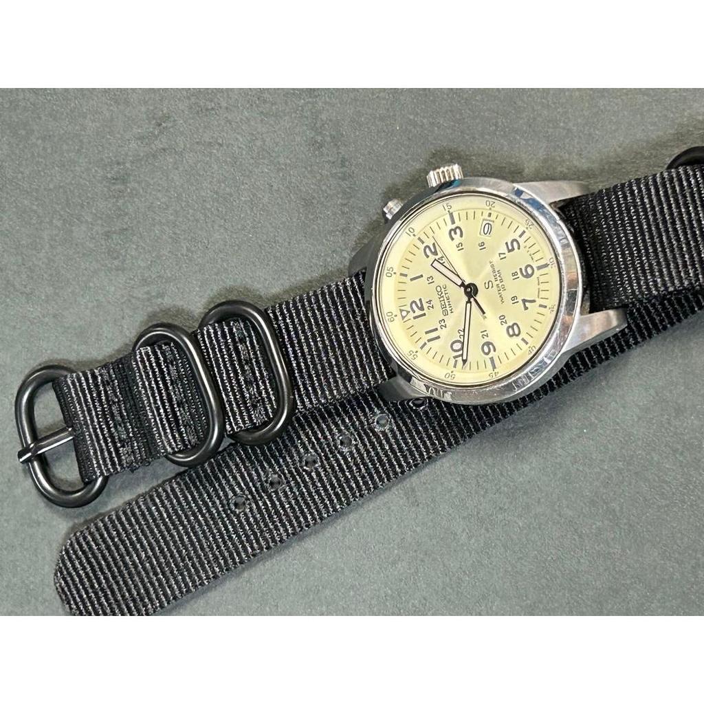 Used Perfectly Working Condition [New Secondary Battery] SEIKO SUS Military 5M42-0G20 Pearl Dial