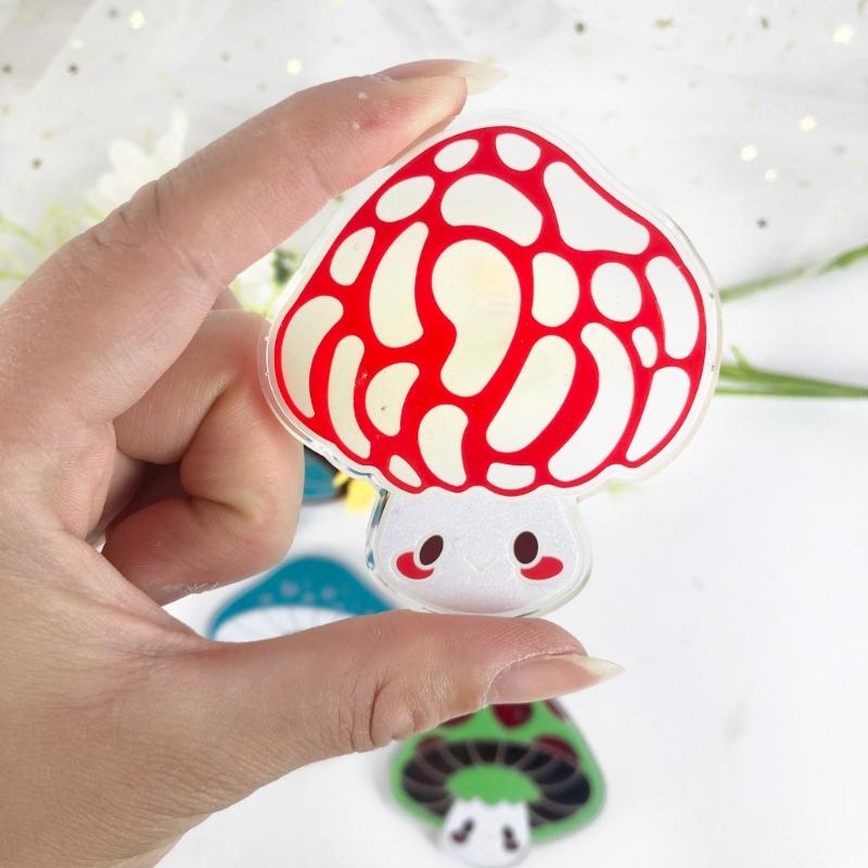 Pendant Molds Keychain Jewelry Mold Mushroom Shape Silicone Keychain Mold Silicone Material Hand-Making Tool for Pendant