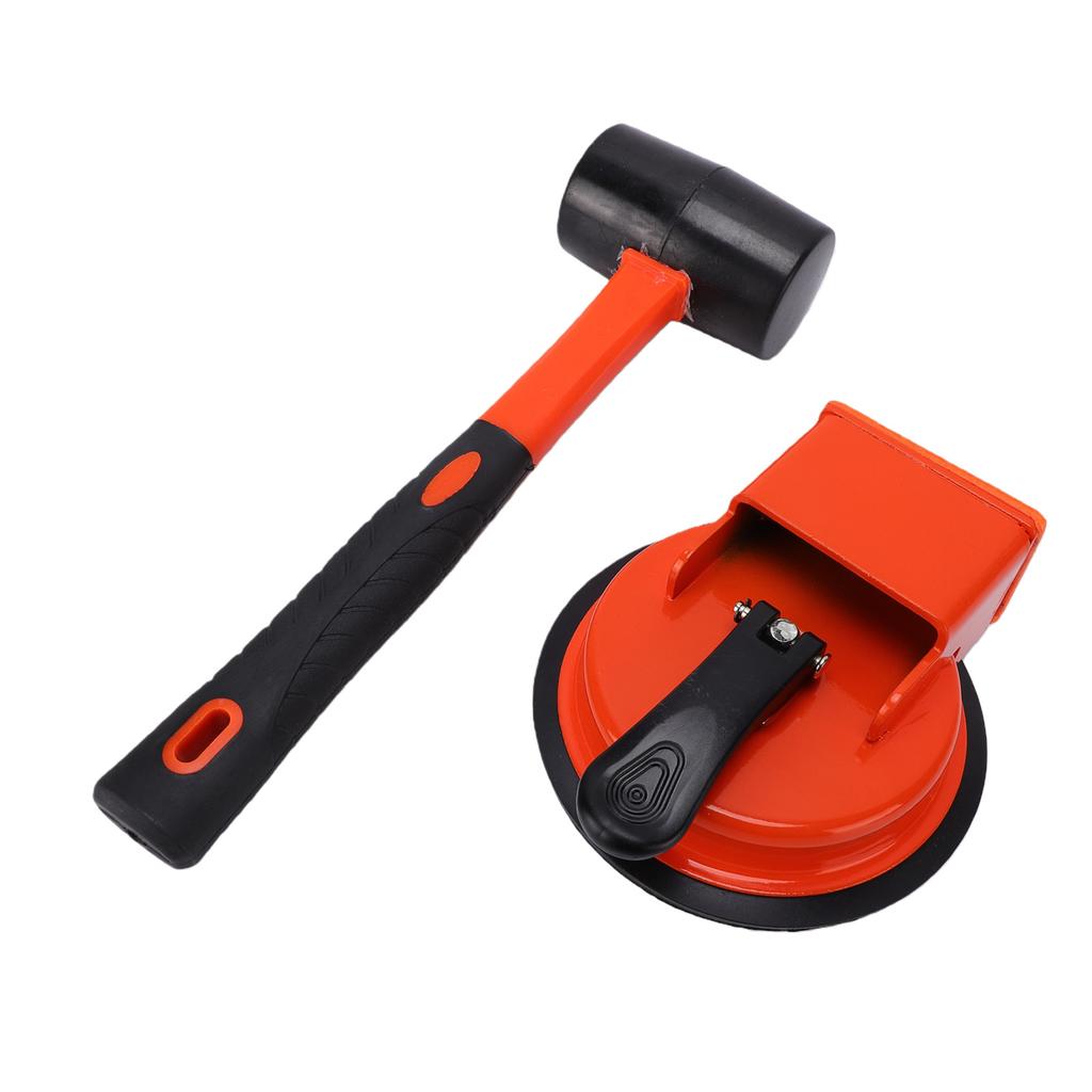 Bodenfugen-Reparaturwerkzeug Ergonomisch Professionell Starke Saugnapf mit Hammer für Matte Massivholz-Laminatböden