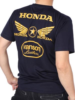 Vanson Honda Dry Kurzarm Navy XXL T-Shirt HRV-2409