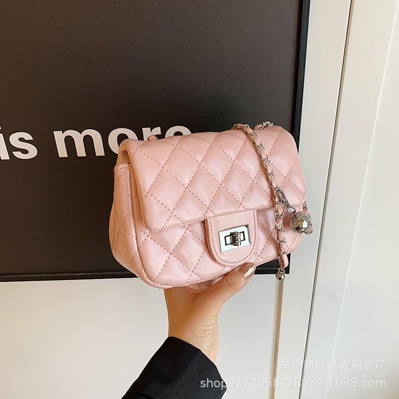 This year's popular diamond checkered chain small fragrance fashion small bag women's 2025 new trendy temperament one-shoulder crossbody bag