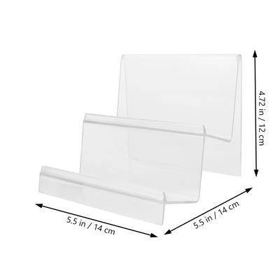 2pcs Wallet Display Rack Acrylic Purse Holder Stand For Countertop Desktop Storage Organizer Tabletop Display Shelf For