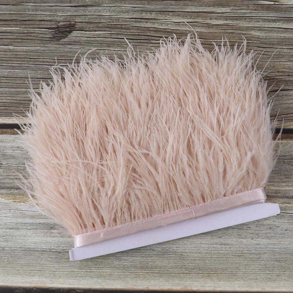 Feather10Meters 8-10cm Natural Ostrich Feather Trims for Needlework and Handicraft Plume Ribbon Fringe Skirt Decoration