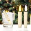 20 PCS Christmas Tree Candles Lights Flickering,Clip on Candle Battery Operated Taper Candle Stick with Timer,Mini Flameless Candles for Wreath