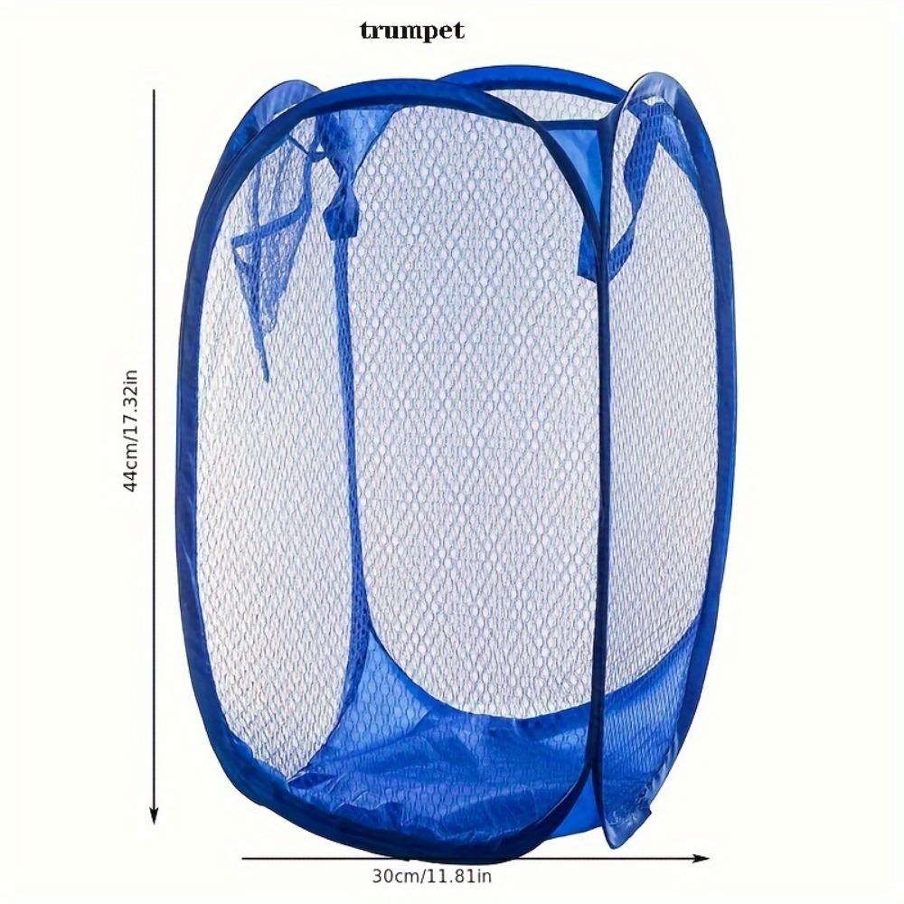1pc Pop-up Mesh Laundry Basket, Collapsible Portable Clothes Washing Laundry Hamper, Home Socks UnderwearToys Sundries Storage Basket
