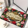 American Style Quick-Dry Ocean Diatom Mud Bath Mat, Absorbent and Dustproof for Bathroom & Entryway Use