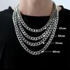 Men's Trendy Cuban Chain Necklace - Titanium Steel, Non-fading, Thick Iron Chain, Hip Hop Style, European/American Fashion.