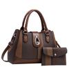 Womens Pu Contemporary Leather Tote Bag With Functional Zipper And Stylish Color Options