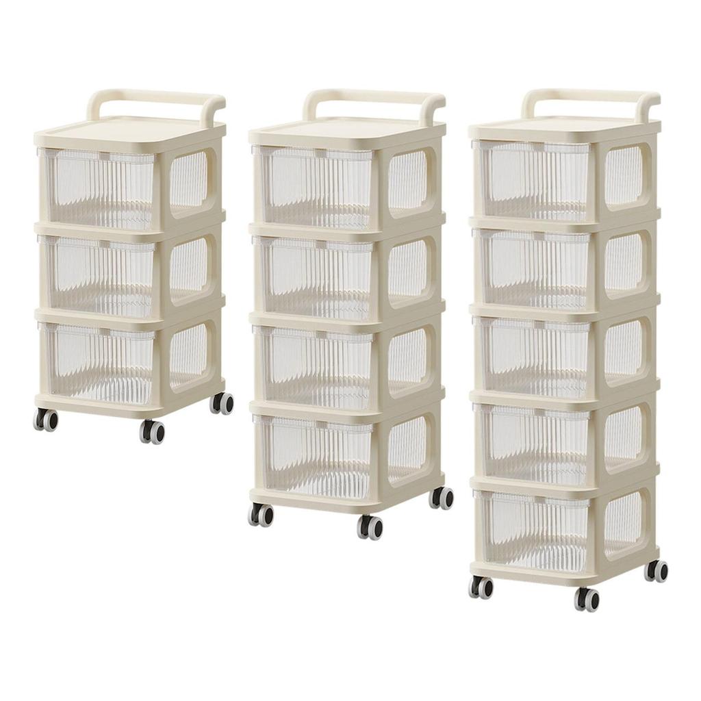 Rolling Cart with Wheel Storage Cart Cosmetics Holder Multifunctional Mobile Bookshelf Drawer Cart for Dorm Laundry Room Home