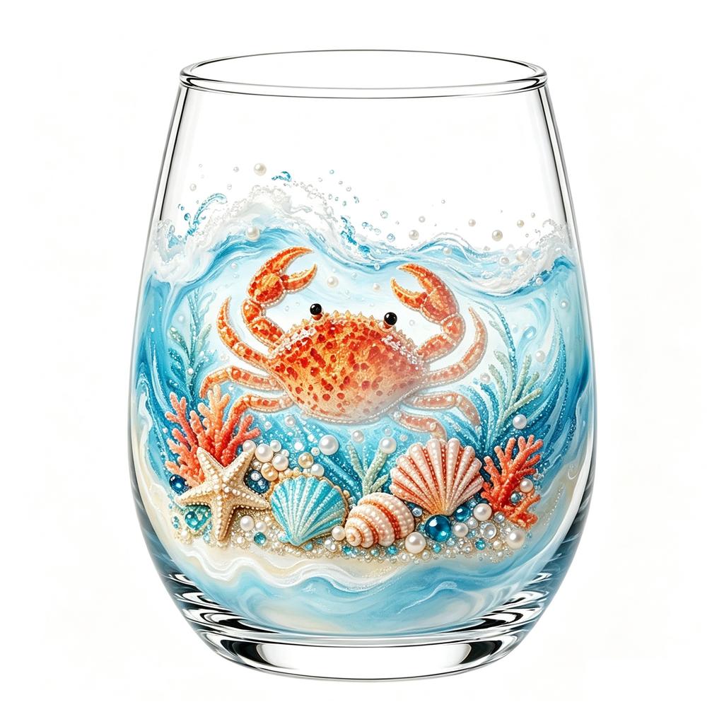 Glass Cup with 2D Animal Pattern Print, Decorative Tumbler for Home, Party and Daily Use