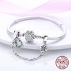 Spacer Clip Charms Safety Chain Copper Love Daisy Heart Charms Fit 4Mm Hole Diamete Bracelet Jewelry Diy Gift