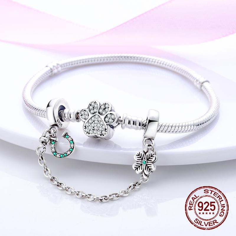 Spacer Clip Charms Safety Chain Copper Love Daisy Heart Charms Fit 4Mm Hole Diamete Bracelet Jewelry Diy Gift