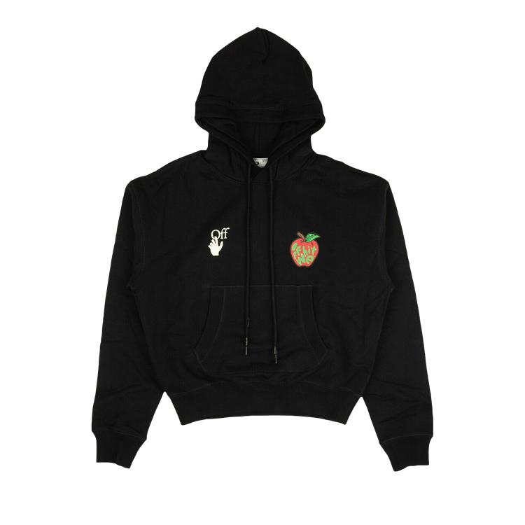 

Off-White Apple Flatlock Hoodie Black Men Tops OMBB073S21FLE0081025 S