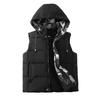 Fashion Brand Men Hooded Vests Warm Sleeveless Vest Jackets Winter Fashion Male Cotton-Padded Vest Coats Men Warm Waistcoats
