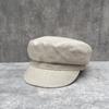 Show the Small Structure of the Face, Light Linen Breathable Retro Versatile Newsboy Hat Women's Summer Flat Top Wide Brim Cap