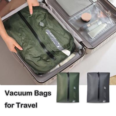 Sacs à vide réutilisables pour le voyage Imperméables Gain de place Sac à compression par le vide Anti-poussière Bagage Sac de rangement sous vide Sac à dos
