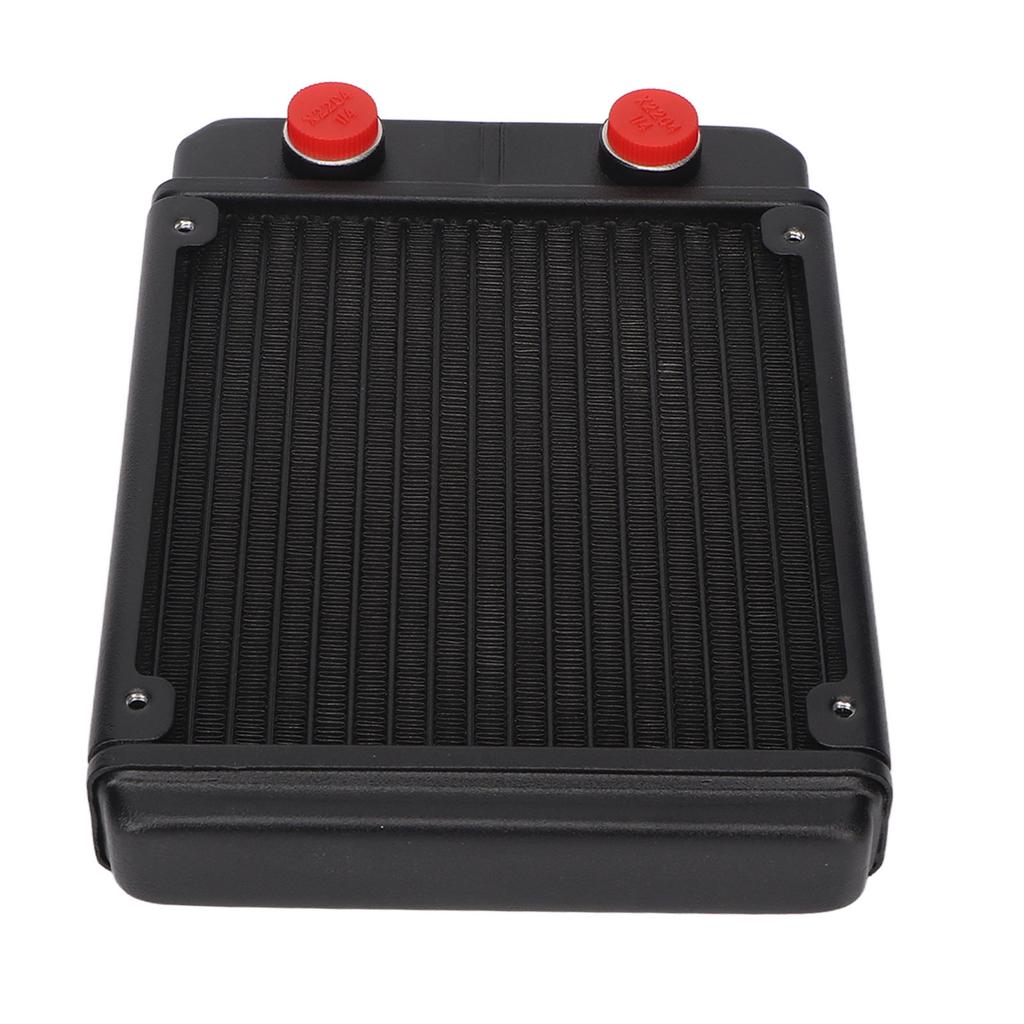 Wasserkühlungsradiator mit G1 4 Gewinde 18 Rohre Universeller Metall-Wärmetauscher Radiator Flüssigwasser-Radiator für