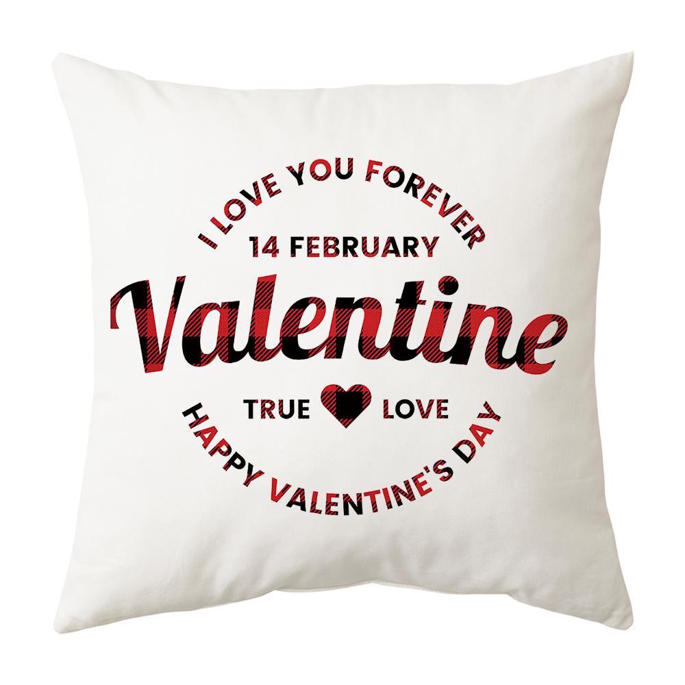 

Новая подушка на День святого Валентина Плед с принтом Наволочка Домашний праздничный подарок Подушка для дивана Наволочка 45 * 45Cm (collection priority delivery)
