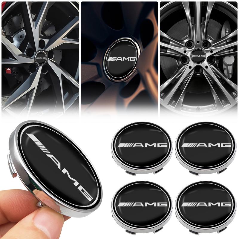 For Mercedes Benz AMG GLE GLS GLC CLA GLB ML C500 C200 C300 W204 W206 W205 W212 W203 Car Wheel Center Hub Cap Car Rims Dust-proof Cover Hubcapss