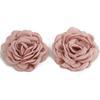 Exaggerated Three-Dimensional Rose Flower Necklace Choker Simulated Fabric Wax Thread Wrapped Camellia Neck Chain