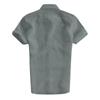 Summer Men's Lapel Button Short Sleeved Cotton Linen Shirt Casual Top