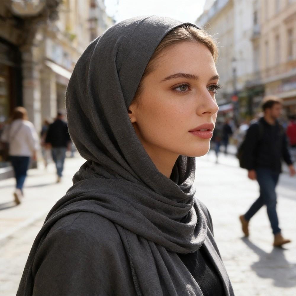 Modal Jersey Instant Hijab Cotton Stretch Hijab Caps Classic Headscarf for Women