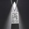 Dawapara The Suit of Cups Tarot Cards Link Chain Pendant Necklace Vintage Amulet Necklaces Men Women  Stainless Steel Jewelry