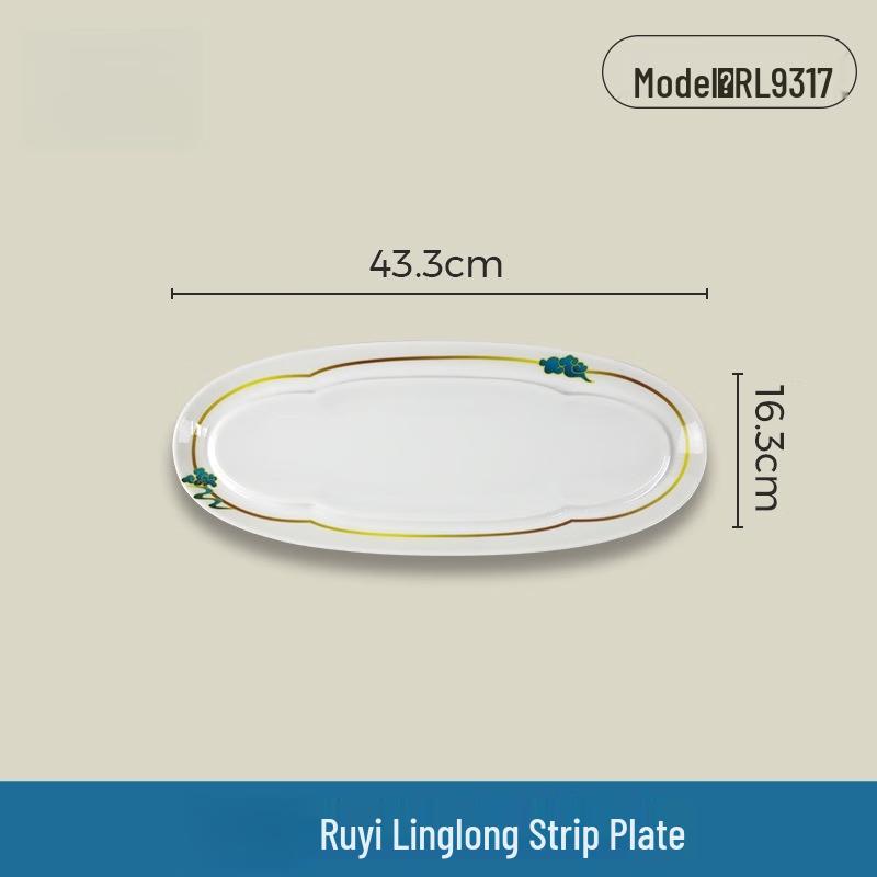 Wuhe Melamine Ruyi Linglong Round Plate