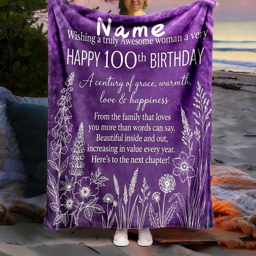 Floral Hippo Home Blanket Customize Your Names Comfortable Soft Lightweight Allseason Multipurpose Blanket For Picnics Sofas Offices Beds Living Rooms