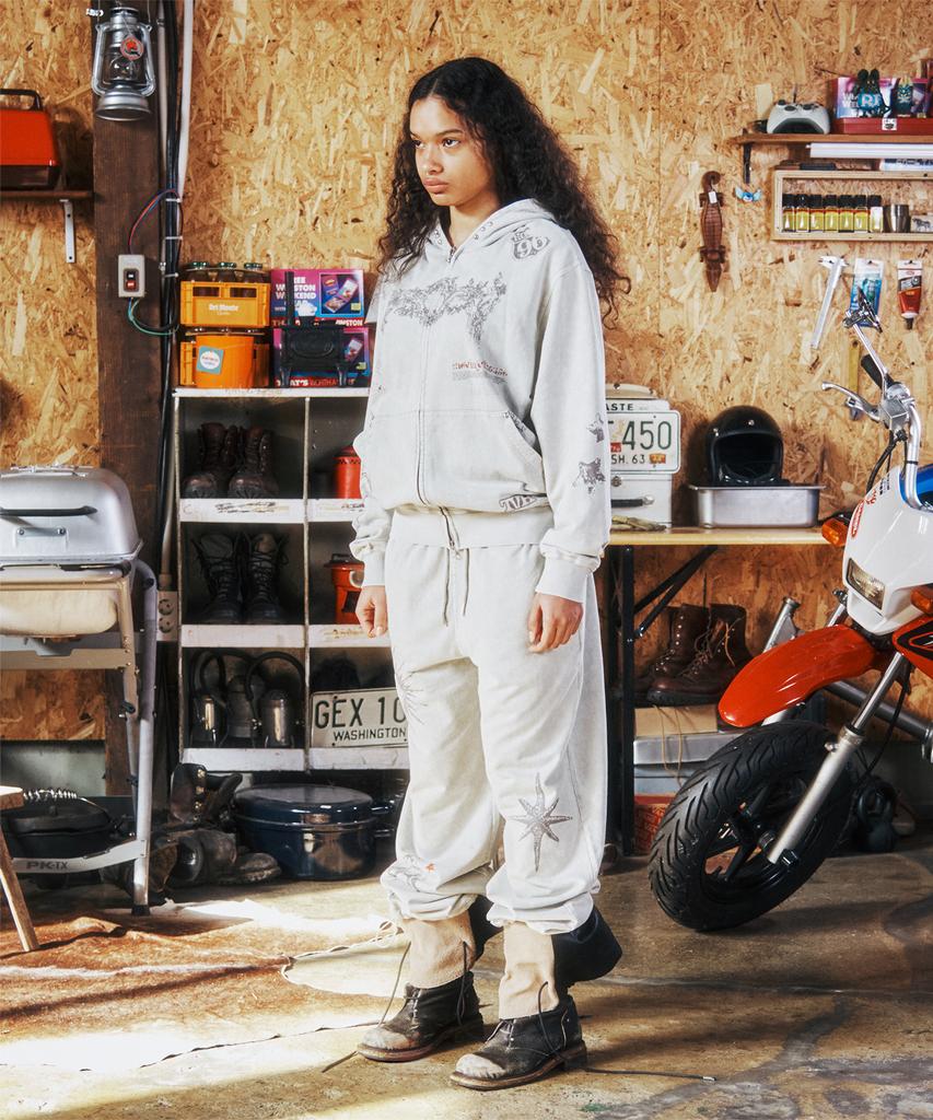 THEVINYLHOUSE Rodeo Washed Sweat Pants Beige