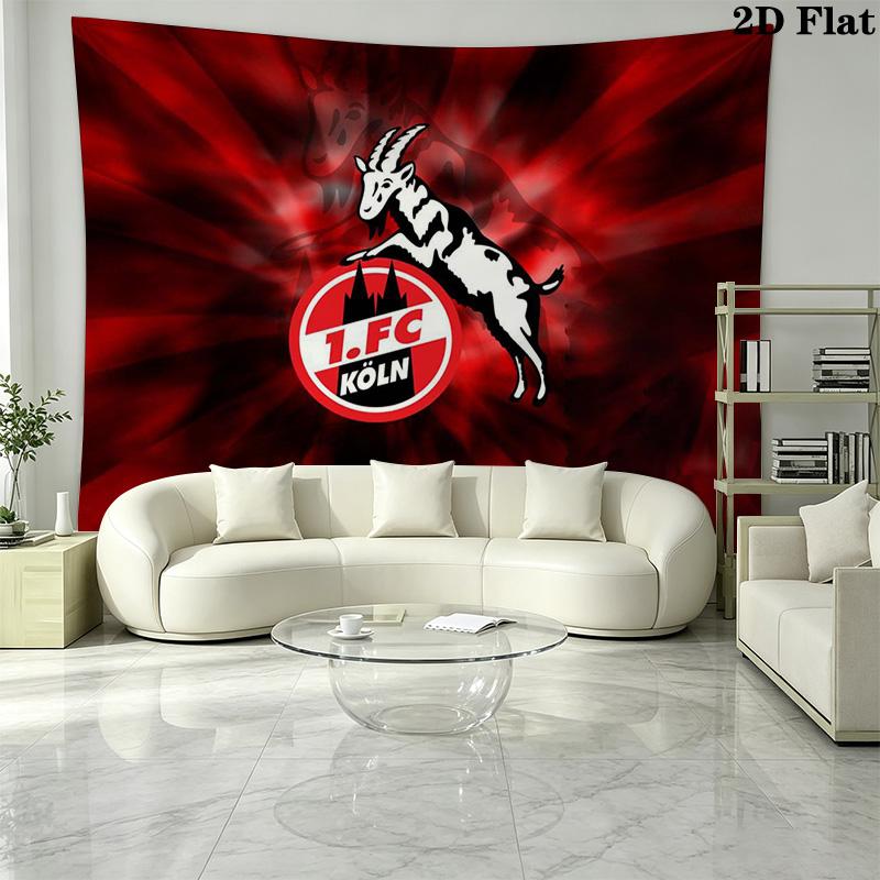 1.FC KoIn Logo Wall Tapestry Aesthetic Wall Hanging Printed Fabric Blanket Decorative Tapestries for Bedroom Living Room Home Decor
