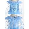 Kinder Prinzessin Kinder Licht 100cm [MANAMANA] Kinderkleid, Kleid, Kleid, Tiara, Schneeflocke, Stab, Handschuhe, 4-teiliges Set, Kostüm, Blau, Mädchen, 100,