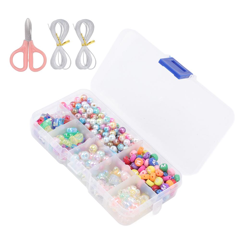 Perlen-Set Pädagogisch Interessant Harzmaterial Wunderschön Gefärbt Verschiedene Formen Perlen Bastelzubehör für DIY