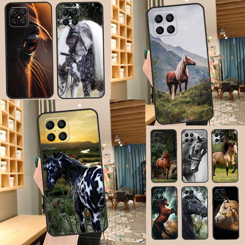 Horse Phone Case For Huawei P30 P20 P40 Lite P50 Pro P Smart 2019 Nova 5T Honor 50 X8 X9 Cover