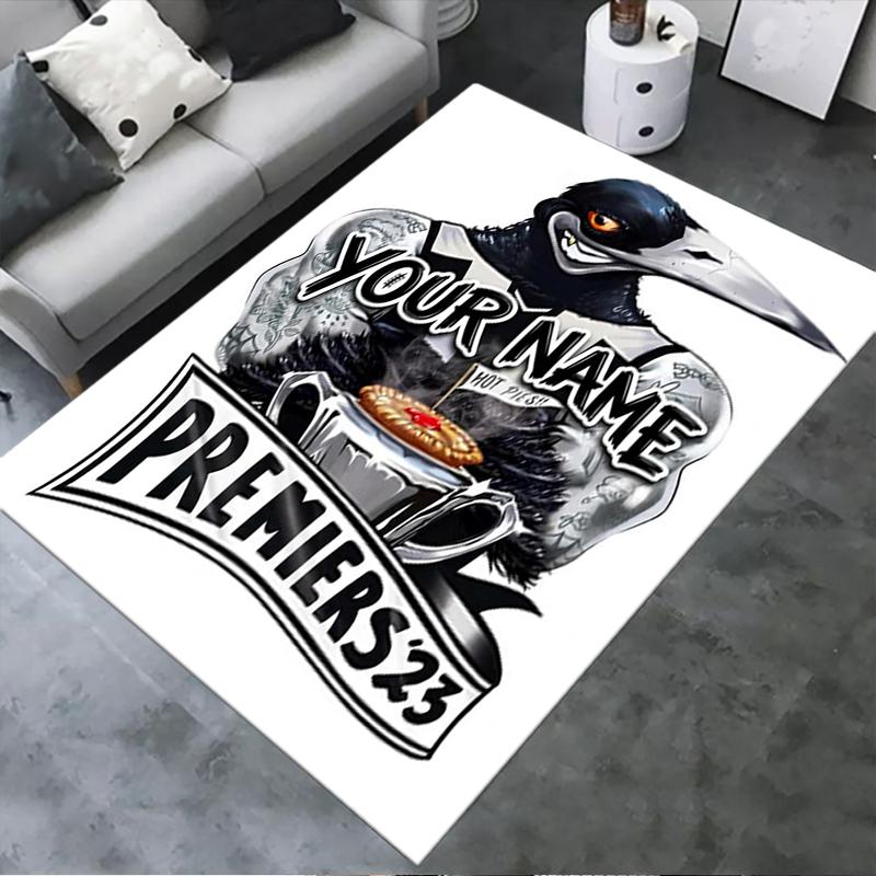 Custom Name Collingwood Carpet Rug for Living Room Bedroom Home Sofa Decoration,Kids play Non-slip Floor Mat