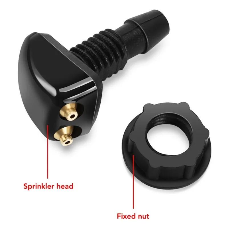 2-Hole Car Windshield Wiper Nozzle Universal Auto Front Windshield Wiper Arm Washer Water Spraying Head Replacement Accessories