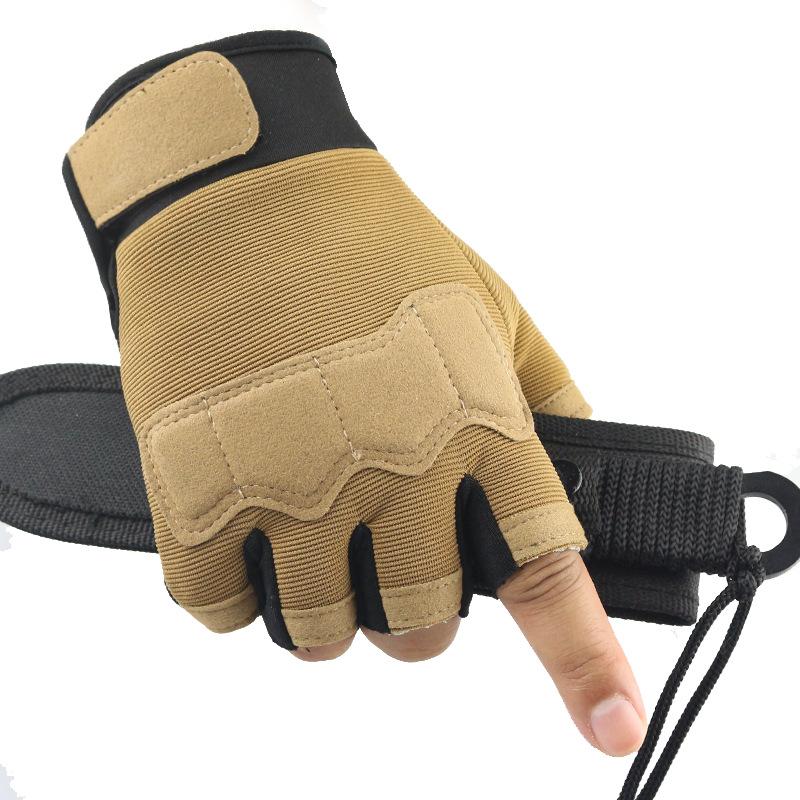 Tactical Gloves Riding Half Finger Gloves Outdoor Sports Men's Camouflage Design Long Finger Performance Riding Training Bicycle