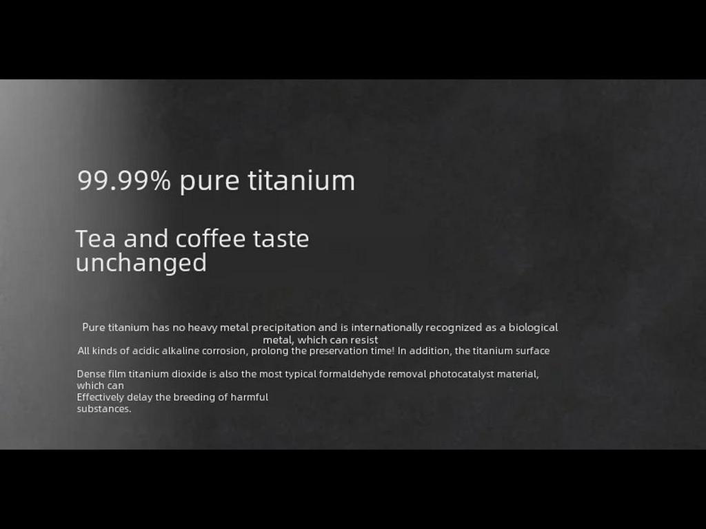 High-End Pure Titanium Thermos Cup - Large Capacity Tea & Water Separator for Business Gifts
