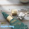 6PCS Modern Western-style Napkin Buckle Metal Festive Napkin Buckle Napkin Ring  Restaurant