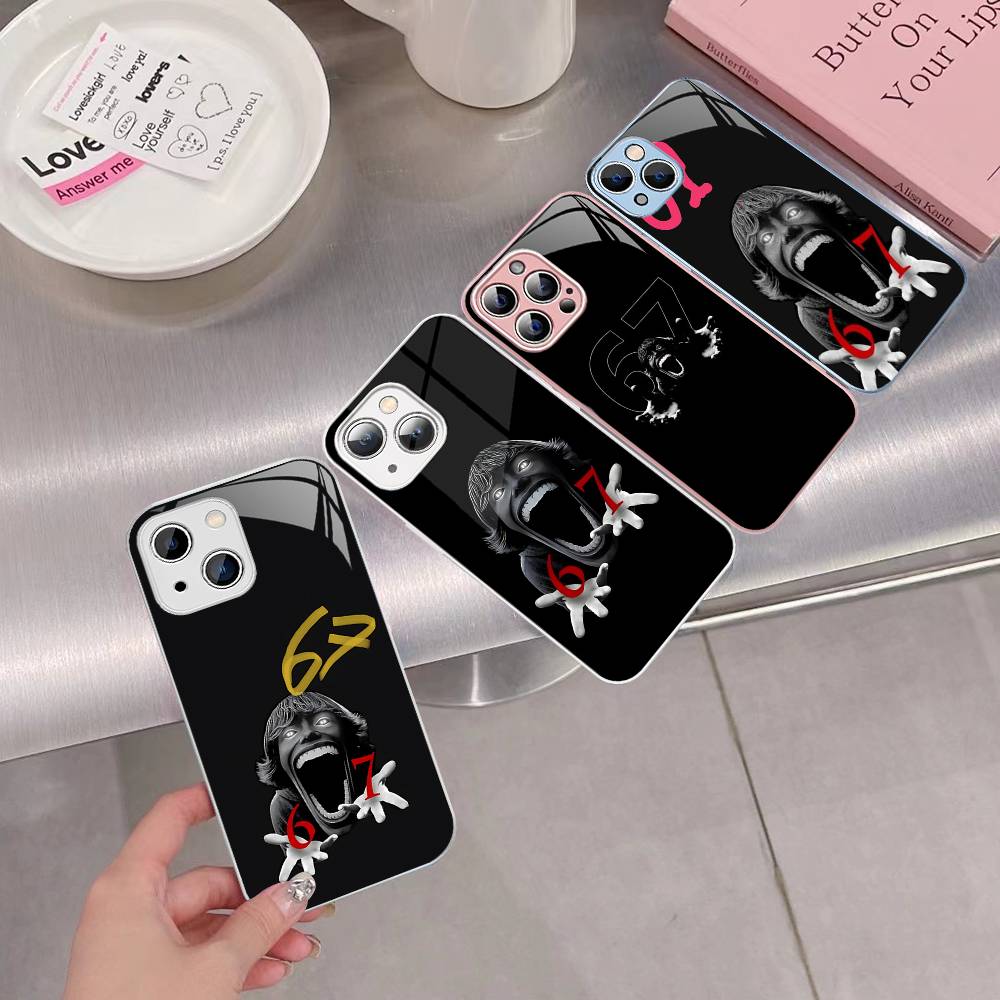 67 Six Seven Tempered Glass For Iphone 14 13 12 11 Pro Mini XS MAX 14Plus X XS XR Cover