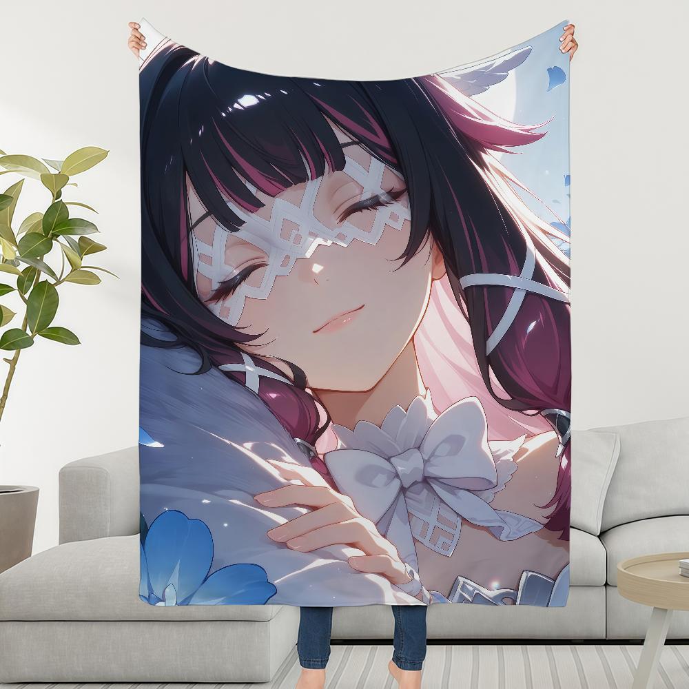 Impact Blanket Throw Super Cosy Genshin Columbina Plush Living Room Sofa Couch Childish Birthday Gifts