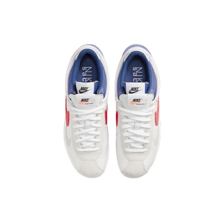 Sacai X Nike Zoom Cortez SP OG Unisex Sneakers White Varsity-Red Varsity-Royal DQ0581-100