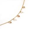 Light Jewelry Style Blue Bell Flower Pure Silver Plated Natural Freshwater Pearl Adjustable Women's Bracelet
