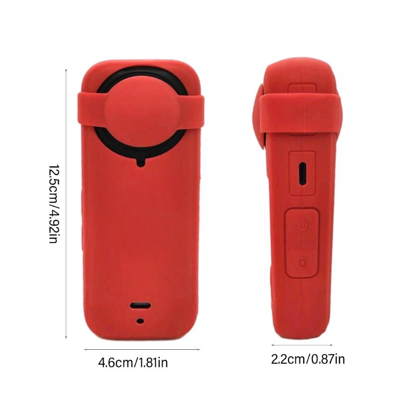 For 360 X4 Protective Case Lens Cover for 360 X4 Accessory Silicone Case Camera Protective Standard Lens Case
