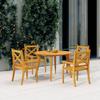 Day and Night - Day and Night Garden Dining Set 5 Pieces Solid Acacia Wood
