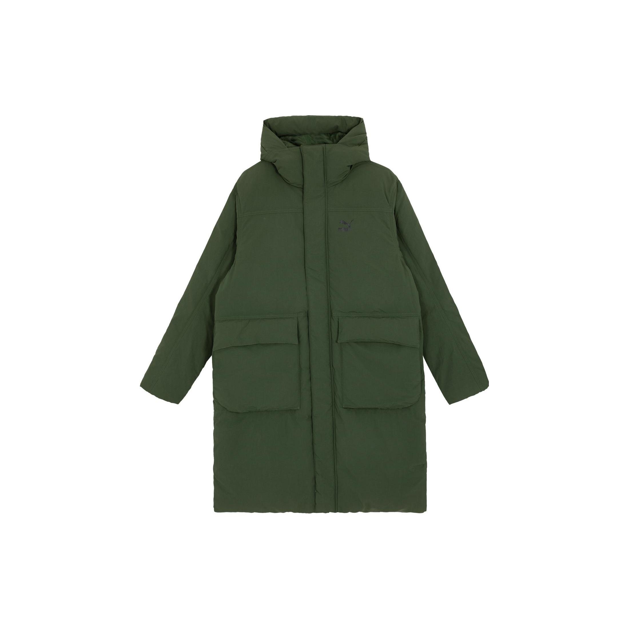 PUMA Long Down Coat Green Men s 621684-31 S