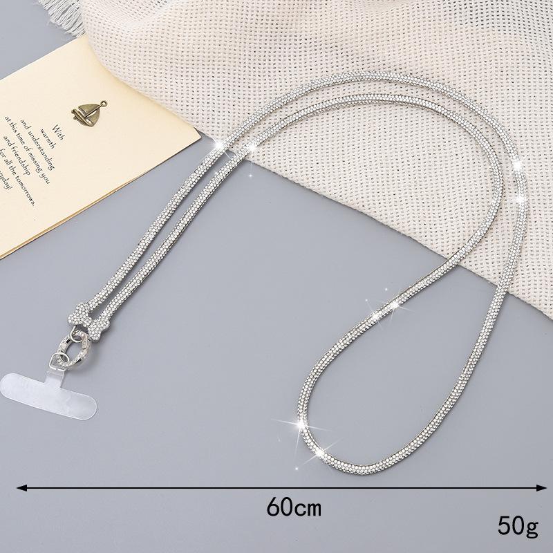 High-End Rhinestone Chain Crossbody Phone Case & Keychain Pendant