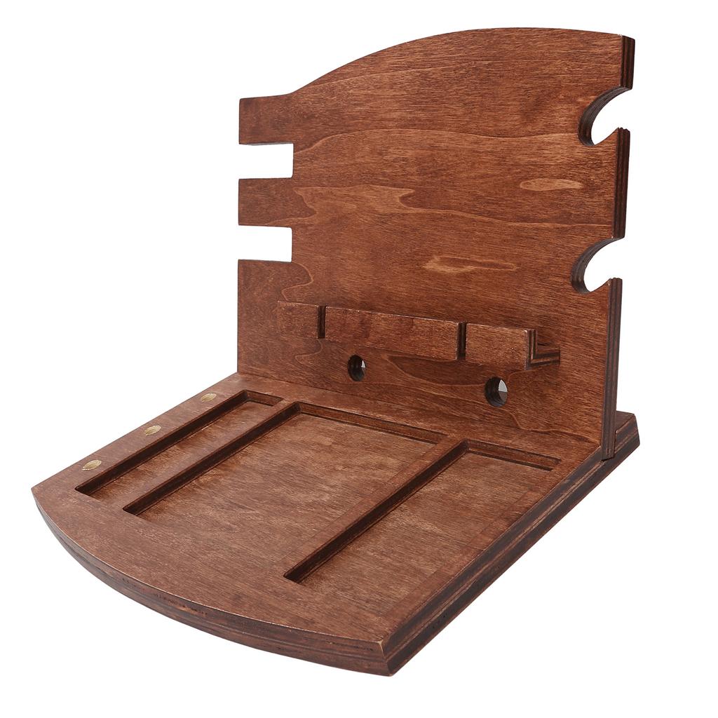 Wood Phone Docking Station Desk Storage Bracket Key Holder Wallet Stand Watch for Man Woman Birthday Gift