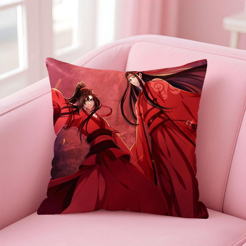 Anime Antique Mo Dao Zu Shi Cushion Cover Pillow Case Soft Skin Friendly Fabric Comfort  Concealed Zipper